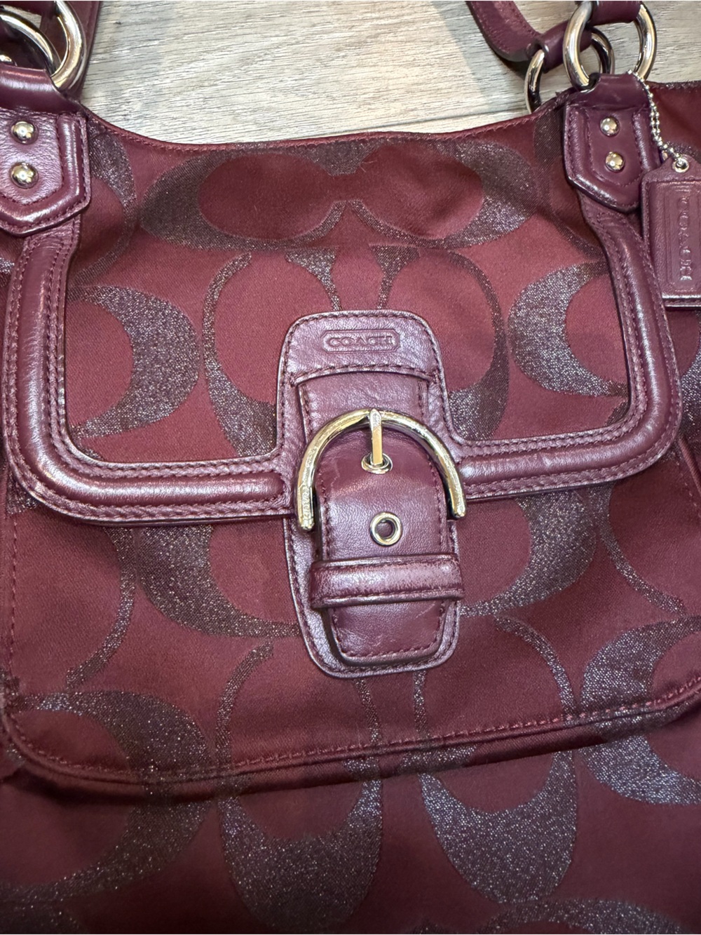 Coach Campbell Purse Burgundy / Maroon Handbag Shoulderbag G1382-F26246 - Picture 3 of 10
